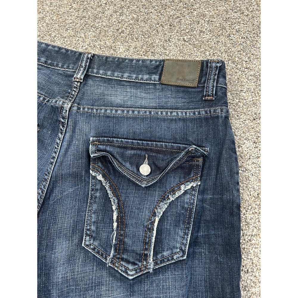 Red Camel Jeans Mens 34x30 Blue Denim Straight Leg #0108